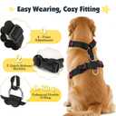 Pawaboo Dog Seat Belt Harness for Car, Dog Car Harness Seatbelt with Double Clips, Adjustable Breathable Pet Vest & Dogs Safety Tether with Elastic Bungee for Pet, L, Black