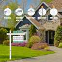 4.7ft Vinyl PVC Real Estate Sign Post, Realtor Yard Sign Post, 36" Arm Holds Up to 24" Sign - White (No Sign)