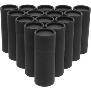 ULTECHNOVO Kraft Paper Tube Packaging Box with Lids 15Pcs Round Cardboard Cylinders for Tea Lip Balm Perfume Diy Crafts Essential Travel Storage 4.09X1.53X1.53In