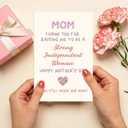 3 x Mother's Day Card for Mom from Daughter, Heartfelt Greeting Card with Red Pearlescent Envelope, Blank Inside, 8" x 5.3" (#029)