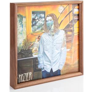 Premium Vinyl Record Frame - Wall-Mounted or Tabletop - Display Your Now-Playing or Favorite Records - This Elegant Vinyl Record Stand Will Fit Most Records (Walnut)