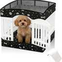 Dog Playpens Cover and Bottom Mat Set,Playpen Not Included, Non-Slip Dog Crate Covers 36 Inch, Dog Playpen Bottom Pad, Washable Reusable Puppy Playpen Pad for Pet PlayPen, Dog Kennel Covers 36 Inch