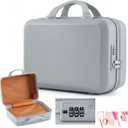 Amylove Adult Game Toy Storage Organizer Case for Women and Men Lock Box Toy Travel Bag Game Locking Storage Box Travel Bag, 12.6 x 9.8 x 6.7 Inch(Silver,Classic)