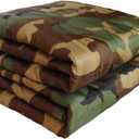 Camo Poncho Liner, Army Blanket, Military Sleeping Bag, with A Compression Carrying Bag, for Traveling, Hiking, Camping, Outdoor Survival, Car Blanket
