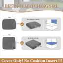 8PCS Patio Cushion Covers, Patio Seat Protectors Splash-proof, Deep Seat, Washable Outdoor Couch Cushion Covers Replacement with Zippers, Slipcovers Sofa Chair Cover (Grey,24 x 24 x 3.15 inches)