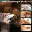 Dog Grooming Kit, Dog Clippers for Grooming Paw Trimmer Nail Grinder, Low Noise Rechargeable Cordless, Pet Shaver with Stainless Steel Blade for Pets Cats Animals