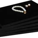 DOITOOL Black Velvet Ring Organizer Foams, 5 Pack Jewelry Box Foams Inserts for Earrings, Sponge Holder Pad, Storage Showcase Display Tray for Jewelry Showcase, Storage Display (11x7in)