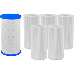 Pack of 6 Pool Filter Cartridge Type A, C or III, Accessories for Above Ground Pools, Pool Filters Type A/C Replacement Kit for 29000E 59900E, Reusable Pool Filter for Filter Pump