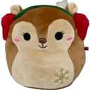 Squishmallows Official KellyToy Christmas 2023 - Choose 5-inch or 8-inch (Darla Fawn Reindeer, 5 Inch), SQXM23