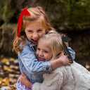 4 x Hair Clips for Women Girls Cute Hair Pins with Bows Hair Ribbons for Long Tail Butterfly Barrettes Bowknot Cute Hair Accessories Black Red, 8 Pack