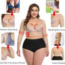 woahee Women's Arm Shaper Plus Size Arm Faja Compression Sleeve Garment Post Surgical Arm Shapewear (Beige, L)