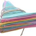 Vintage Colorful Burlap Linen Bunting Flags Pennant for Happy Birthday Party Wedding Decoration(3.2 M)