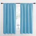 NICETOWN Kitchen Blackout Curtains Panels - Window Treatment Thermal Insulated Room Darkening Rod Pocket Drapes for Bedroom (Teal Blue, Set of 2, 42 by 63 inches Long)