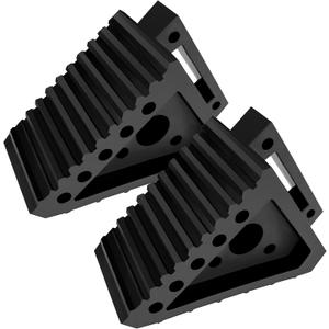 Taifa Rubber Wheel Chocks for Travel Trailers, Heavy Duty RV Wheel Stoppers Tire Chock with Portable Handle for Camper Cars Trucks etc., Black, 2 PCS