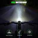 3000 Lumens Super Bright Bike Lights for Night Riding, 5000mAh USB C Rechargeable LED Bicycle Light Front and Rear, Headlight and Back Tail Light Set for Road Mountain