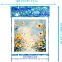 51buyoutgo 11CT Stamped Cross Stitch Kits for Adults - 12x12 in Embroidery Kit with Funny Easy Washable Flower Pattern, Pre Printed Fabric, Fit for DIY Home Decor, Mom Gifts & Stress Relief