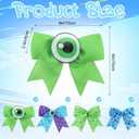 Chuangdi 24 Pcs Monster Christmas Bows Ornaments 6 Inch Large Christmas Tree Decorations Blue Purple Green Monster Bow Decor for Xmas Tree Ornaments Gift Wrapping DIY Crafts Supplies
