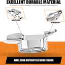 Motorcycle Rear Brake Master Cylinder Cover Fit For Harley Touring Electra Glide Road Glide Road Kings Street Glide 2008-2025 Chrome