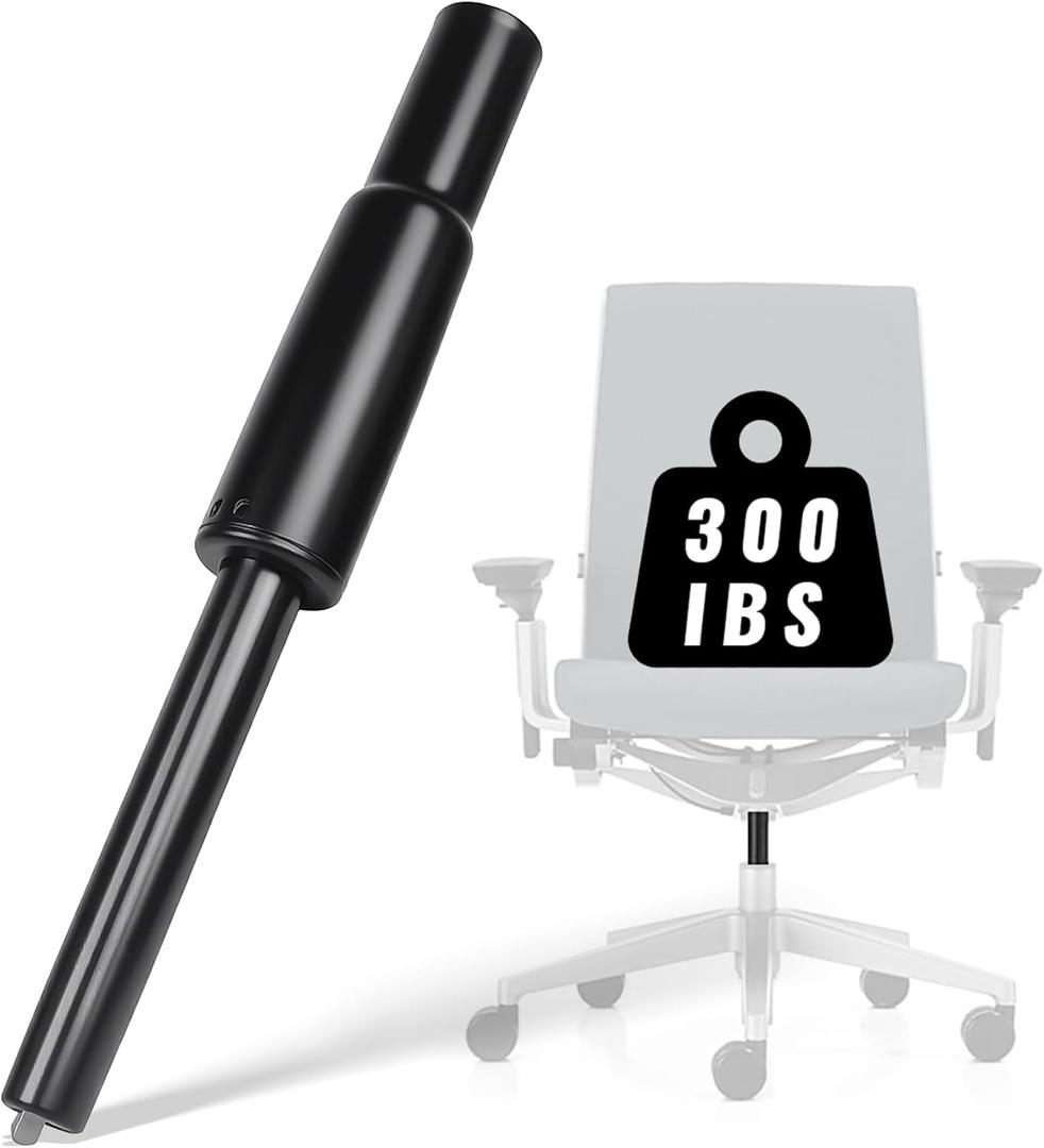 Office Chair Cylinder Replacement for Steelcase Leap V2 Office Chair, Side Activated Gas Cylinder, 4.5" Height Adjustment, 350N Load Capacity, Black