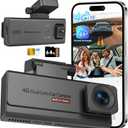 4G LTE Cellular Dash Camera for Cars, 4K Full HD Dual Dash Cam Front and Rear 170° Wide Angle, Anti Theft GPS Tracker, Night Vision, Real-time Alerts with 64GB Card, 24/7 Parking Mode
