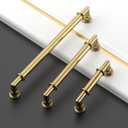 Asidrama 10 Pack 5 Inch(128mm) Champagne Bronze Kitchen Cabinet Handles, Champagne Cabinet Pulls Kitchen Cabinet Hardware for Cupboard Drawer
