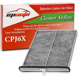 EPAuto CPJ6X (KD45-61-J6X) Cabin Air Filter includes Activated Carbon Replacement for Mazda 3 (2014-2018), Mazda 6 (2014-2021), CX-5 (2013-2025)