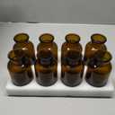 TOPZEA Set of 8 Amber Glass Vase, 17oz Boho Flower Vase Bud Vases Decorative Brown Medicine Glass Bottles Vintage Small Apothecary Jars for Home Dcor, Dining Table, Wedding Centerpiece, Bridal Shower (500ml / 17 ounce)
