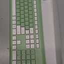 Wireless Keyboard and Mouse Combo, Full-Size Silent Ergonomic Keyboard and Optical Mouse, Long Battery Life, 2.4G Lag-Free Mice Keyboard for Computer,Mac,Laptop,PC,Windows(Avocado Green)