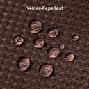 AmazerBath Brown Shower Curtain Waffle Textured, Fabric Shower Curtain Thick Heavy Duty 240GSM Hotel Quality Bathroom Shower Curtains, 72 x 72 Inches