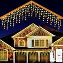 Christmas String Lights Outdoor - 99Ft/30M 1280 LED 8 Modes with Remote Control and App Waterproof Christmas Lights for Patio Yard Garden Wedding Party-Warm White