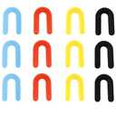 600PCS Plastic Shims,U Shims,Horseshoe Shims,Tile Plastic Shims,U Shaped Tile Spacers for Leveling,Blue 1/16, Red 1/8, Yellow 3/16, Black 1/4