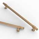 Asidrama 6 Pack 10 Inch(254mm) Knurled Champagne Bronze Kitchen Cabinet Handles, Cabinet Pulls Kitchen Cabinet Hardware Cupboard Handles Drawer Pulls (10" Hole Center)