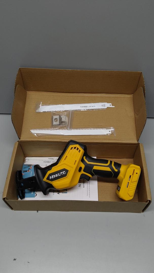 Aenkuto Cordless Reciprocating Saw for Dewalt 20v Max Battery (No Battery), Brushless Motor, 0–3500 SPM 3-Speed Variable, Tool-Free Blade Change, LED Work Light, 4 Blades for Wood/Metal/PVC