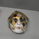 Syhood Mardi Gras Mask Venetian Mask Masquerade Halloween Vintage Jester Full Face Wall Decorative Art Collection (Women, Gold)