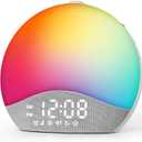 Sunrise Alarm Clock Sound Machine, Upgraded Backlit Buttons, 26 Soothing Sounds, White Noise Machine Night Light, Bluetooth Speaker Wake Up Light for Bedroom, Heavy Sleeper, Adults, Kids