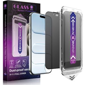 2-Pack Matte Privacy Screen Protector for iPhone Air 6.5-Inch, Auto Dust Removal, No Bubbles,Anti-Spy Tempered Glass Film, Easy Installation