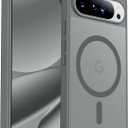 SPIDERCASE Magnetic for Google Pixel 10/Pixel 10 Pro Case, Military Grade Drop Protection Slim Translucent Matte Shockproof Anti-Fingerprint Phone Case for Pixel 10/10 Pro, Gray