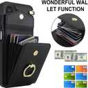 Asuwish Phone Case for Samsung Galaxy A17/A26 5G Wallet Cover with Tempered Glass Screen Protector and RFID Blocking Ring Credit Card Holder Leather Cell Accessories A 17 26 17A 26A 4G Women Men Black