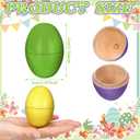 CroBlissful 6 Pcs Wooden Easter Eggs 2.76 Inch Fillable Fake Easter Eggs Bulk Reusable DIY Empty Wooden for Crafts Hunt Basket Stuffers Fillers Party Favor Decorations (Multicolor)