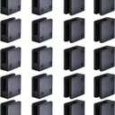 Glass Clamp4PCS Adjustable Glass Shelf Bracket, 1/3 "-1/2 " 304 Stainless Steel Glass Clamps, Glass Clamp Bracket is Suitable for Railing, Stairs, Glass Wall, All Kinds of Glass (Black-20pcs)