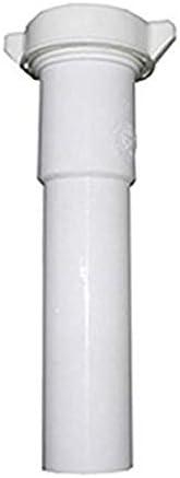 LASCO 03-4341 White Plastic Tubular 1-1/4-Inch by 6-Inch Slip Joint Extension with Nut and Washer 2 Pack