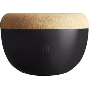 Emile Henry Deep Ceramic Food Storage Bowl, 10.6 x 7.3in, Black Truffle, 10.6" 