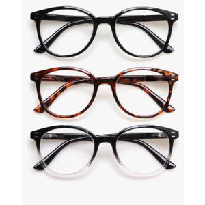 SIGVAN 3 Pack Reading Glasses Spring Hinge Stylish Readers Black/Tortoise for Men and Women +1.5