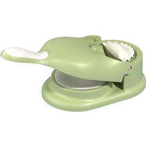 2 in 1 Dumpling Maker, Baking Pastry Pressing Dumpling Skin Wrapper Mould, Manual Dough Press Maker, for Empanada, Ravioli, Pierogi, Hand Pie Pot Stickers, Jamaican Beef Patties(Green)
