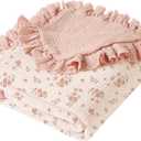 ORGANIC COTTON HAND-QUILTED REVERSIBLE BABY BLANKET