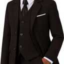 Toddler Boys Suit Kids Formal Dresswear Slim Fit Suits Tuxedo Prom Wedding (Black), 5T