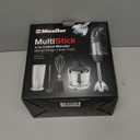 Mueller Multistick 5-in-1 Immersion Blender Handheld, 12 Speed Hand Mixer - Turbo Boost, Heaviest Duty Copper Motor, Titanium Blades Hand Blender, Milk Frother Wand, Whisk, Beaker, Chopper, Grey (Gray)