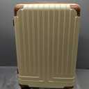 KUNEL Expandable 5 Piece Luggage Sets with Detachable Spinner Wheels and TSA Lock, Unisex Hardside ABS Suitcase Set, Hardshell Lightweight Waterproof Travel Hard Case Suitcases with Wheels, Beige