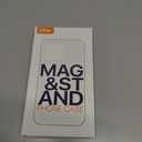 QTlier for iPhone 16 Case, 360 Rotatable Ring Stand, Raised Camera Frame, Shockproof Case Compatible with MagSafe, Case for iPhone 16, Translucent Avocado Green