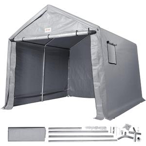 VEVOR Portable Shed Storage Shelter Outdoor, 10x10x8.5 ft Heavy Duty Instant Storage Tent Tarp Sheds with Roll-up Zipper Door and Ventilated Windows for Motorcycle, Bike, Garden Tools (Gray) VEVOR Portable Shed Storage Shelter Outdoor, 10x10x8.5 ft Heavy Duty Instant Storage Tent Tarp Sheds with Roll-up Zipper Door and Ventilated Windows for Motorcycle, Bike, Garden Tools (Gray)